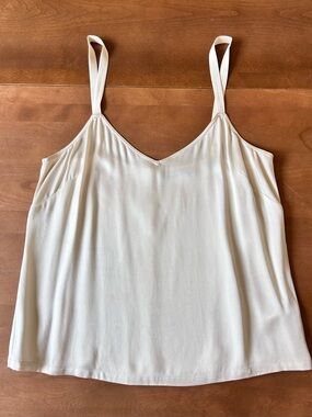 VINCE Satin Georgette Camisole Cream Colour